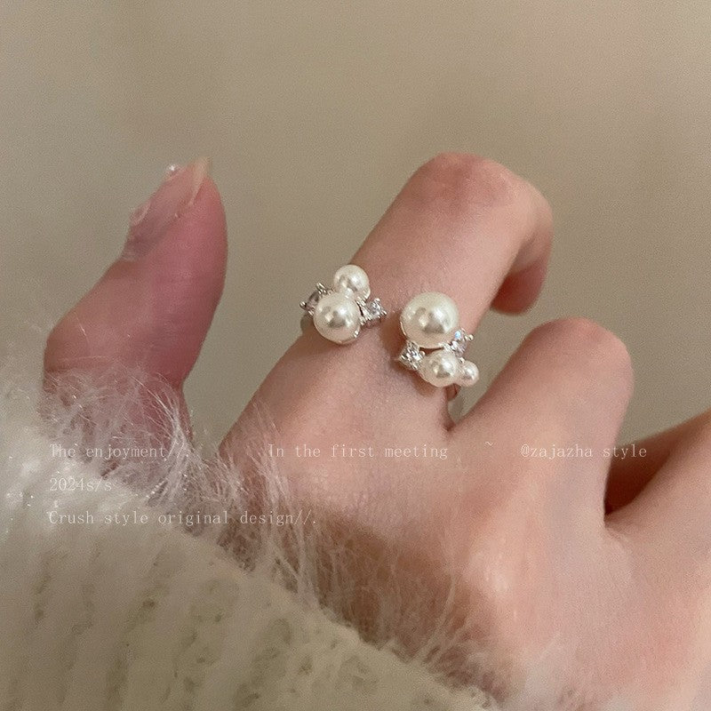 Women's Open-end Zircon Light Luxury High-grade Index Finger Style Design Rings