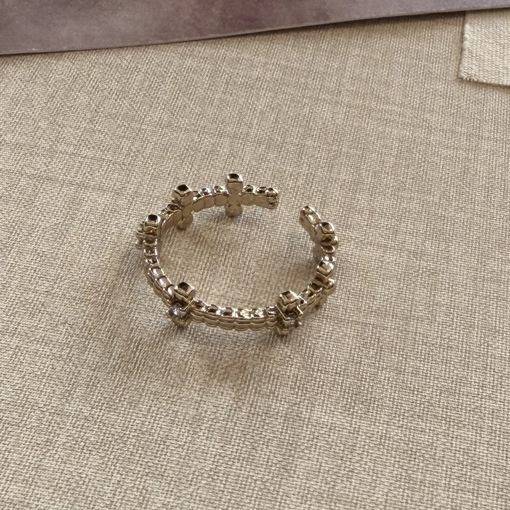 Coffee Gold Rotating Pony Open Exquisite Fantasy Childlike Rings