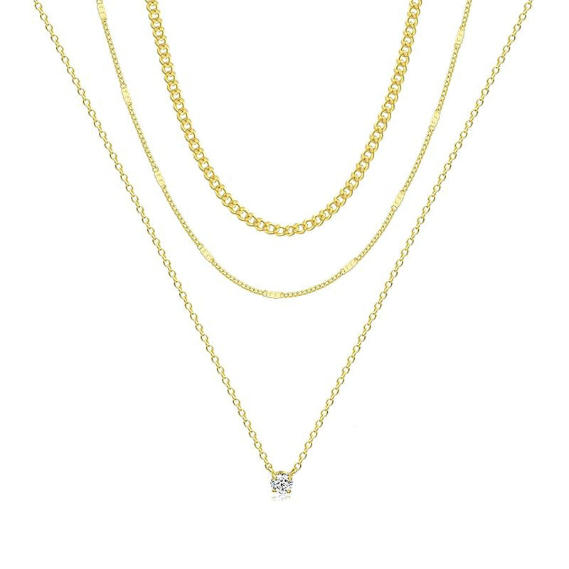 Women's Wind Twin Niche Design Fashion Cuban Chain Necklaces
