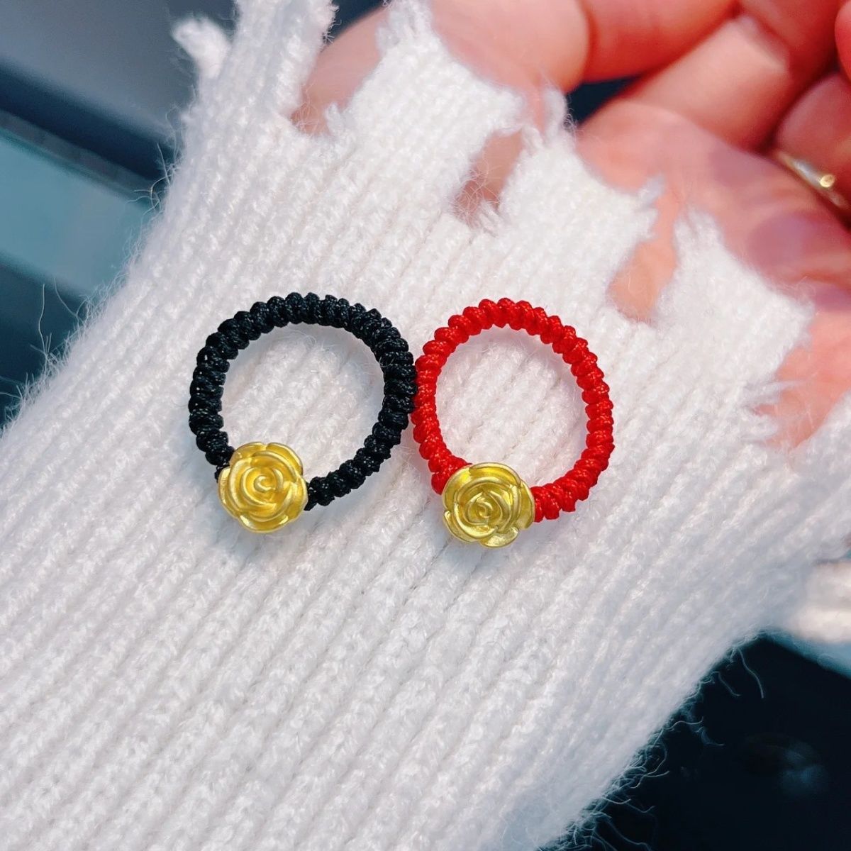 Adjustable Woven Simple Temperament Couple Gift Rings