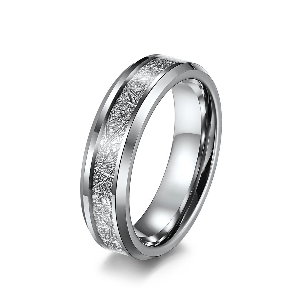 Women's & Men's Tungsten Steel Embedded Ice Silk Niche High Sense Rings