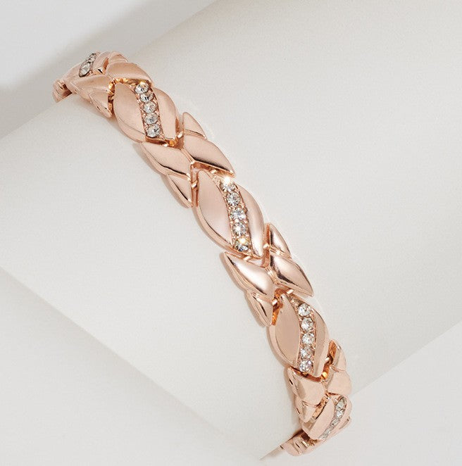 Jin Chen Fashion Alloy Ladies Commuter Plant Flowers Bracelet