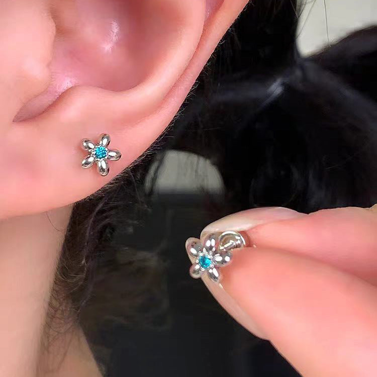 Pa Green Zirconium Umbilicaria Bone Nail Collection Earrings