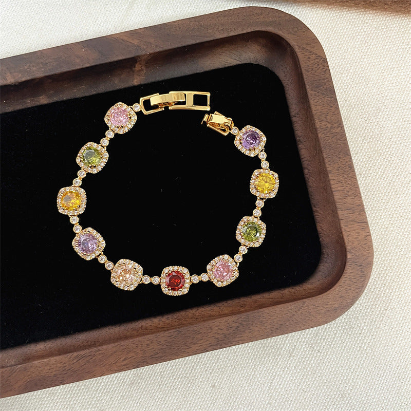 Women's Diamond Double Layered Wear Exquisite Niche Design Simple Bracelet