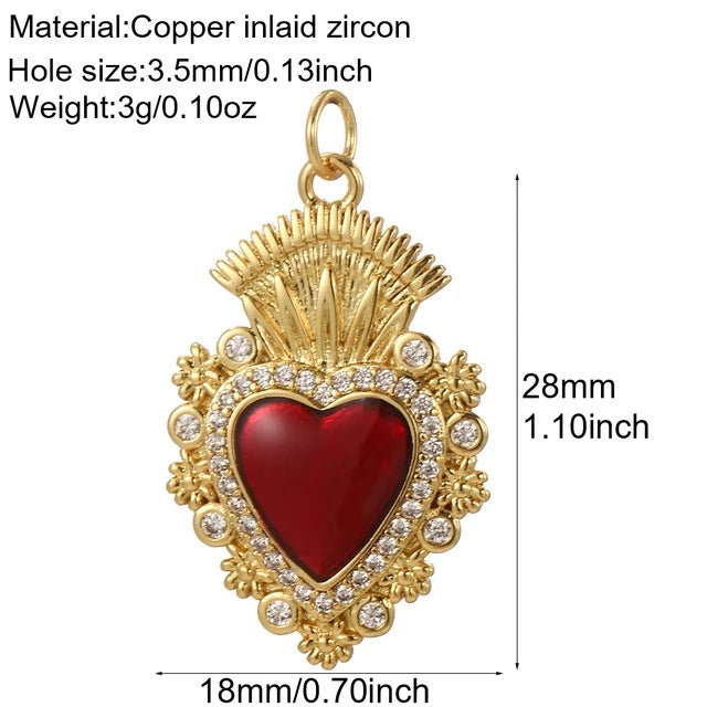New Millennium Bohemian Heart-shaped Copper Universal Pendants