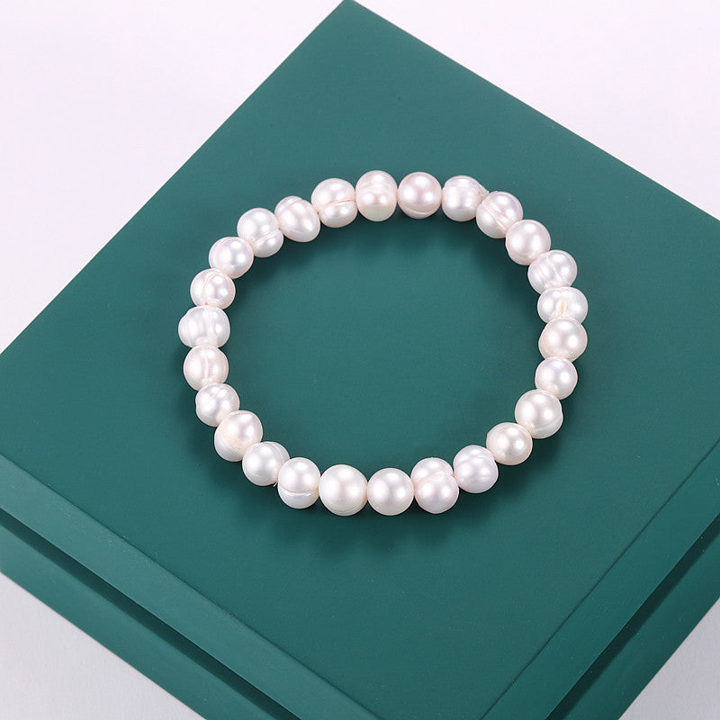 Round Baroque Stall Live Selection Freshwater Pearl Bracelets
