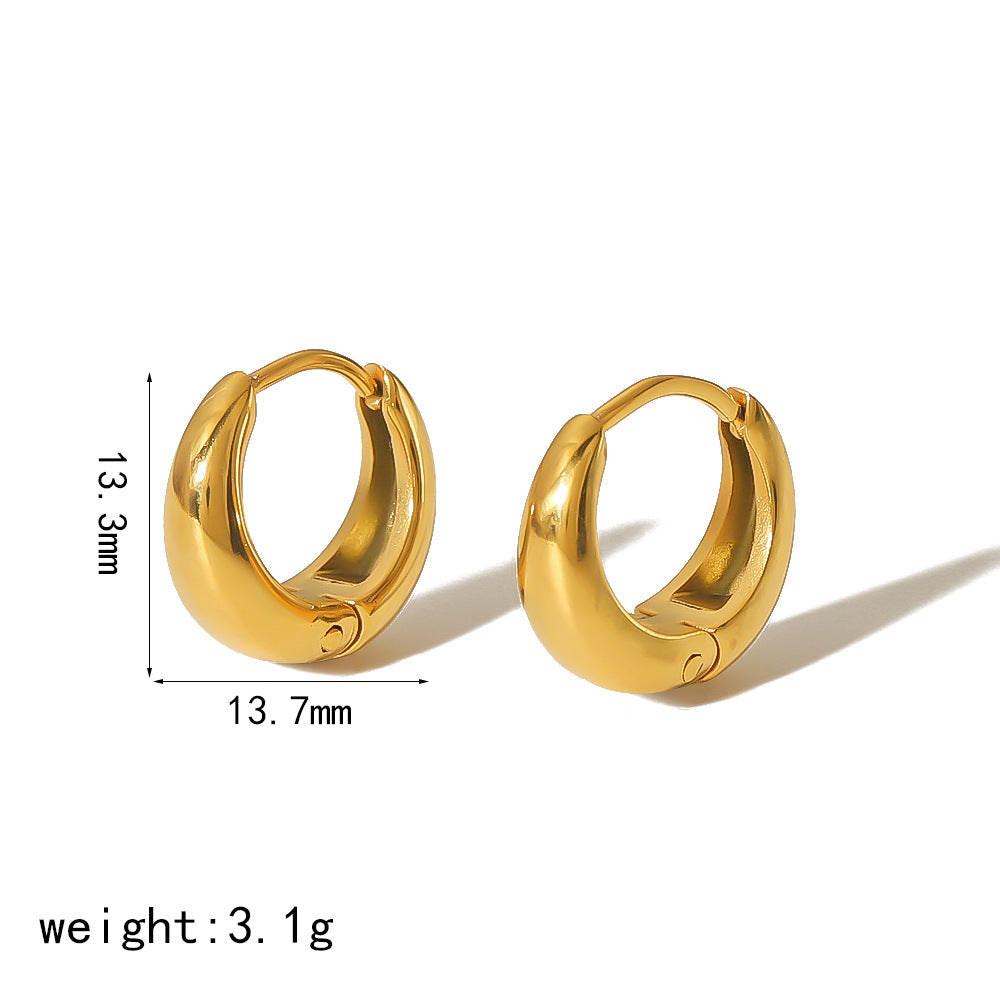 Stainless Steel Fashion High-grade Ear Buckle Stud Earrings