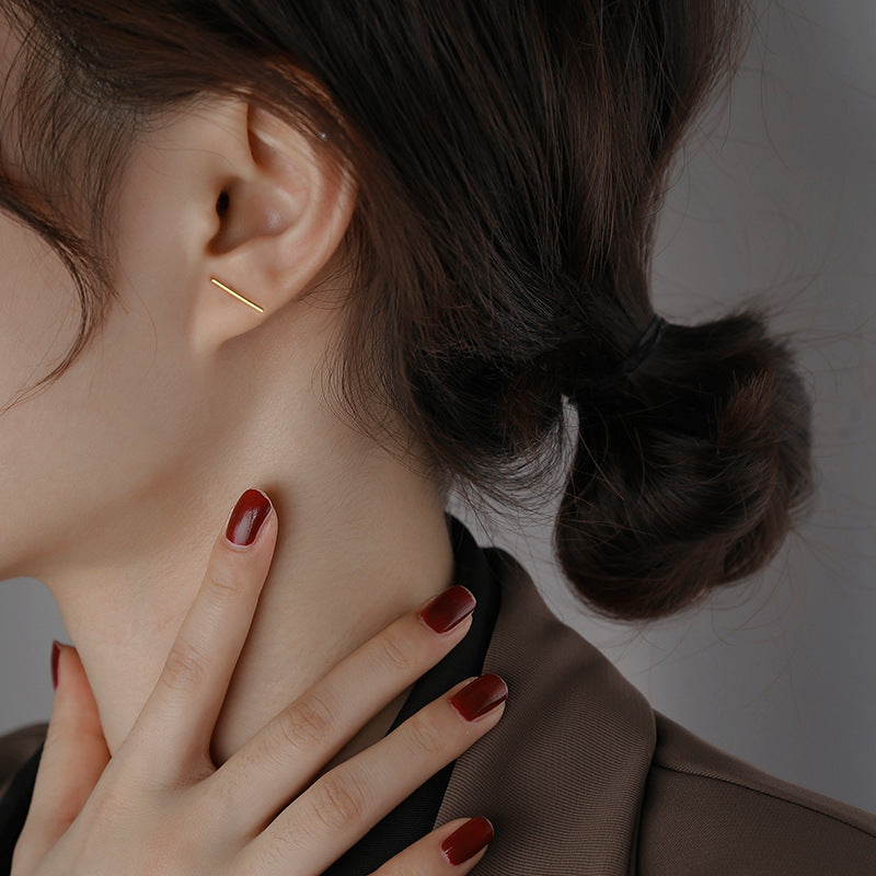 Trendy Sterling Sier Ear Simple Cold Style Female Commuter Rings