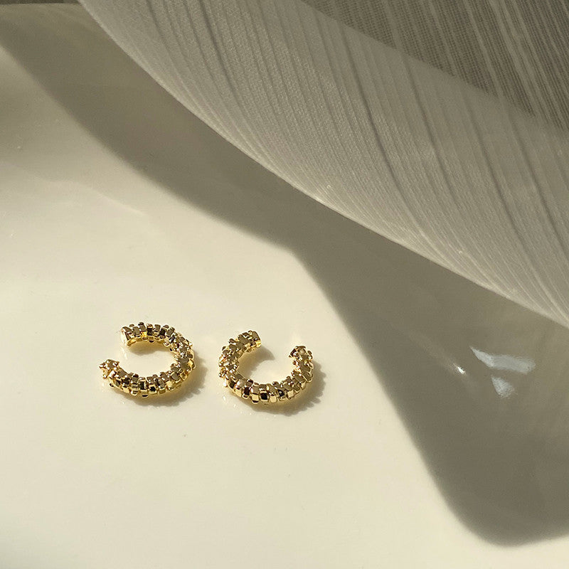 Refined Personalized Super Flash Pinion Temperament Wild Ear Clip