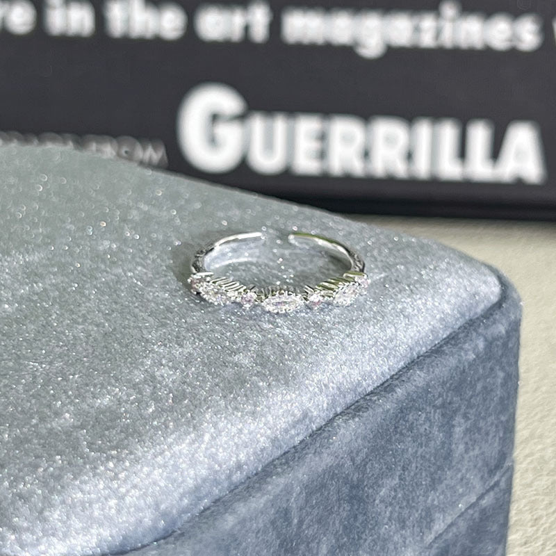 Shiny Diamond Female Cold Wind Simple Korean Style Niche Rings