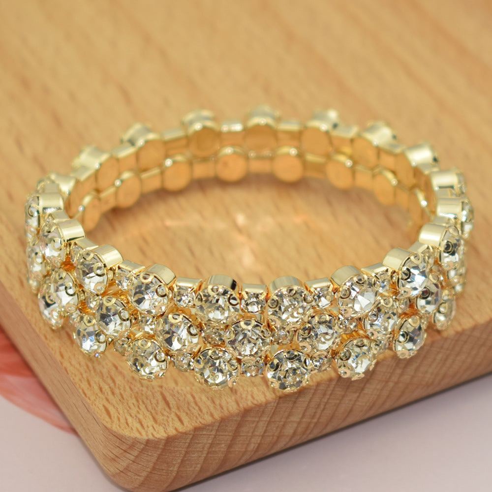 Pretty Exaggerated Personalized Temperament Female Row Bracelets