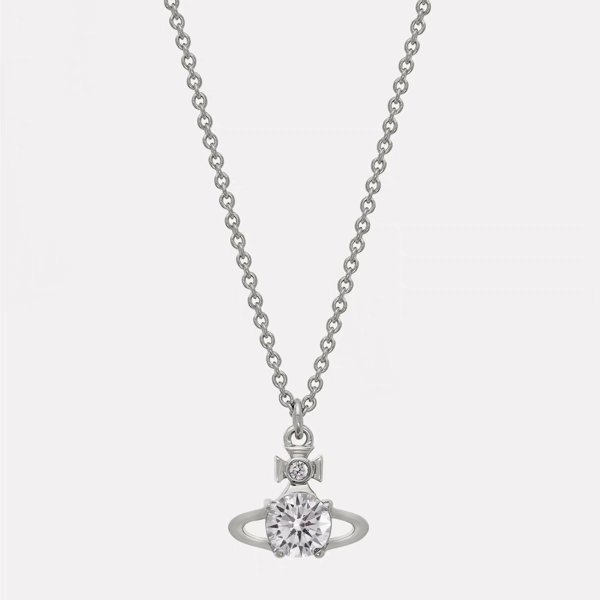 Women's Sterling Sier Classic Saturn Pearl Pin Necklaces