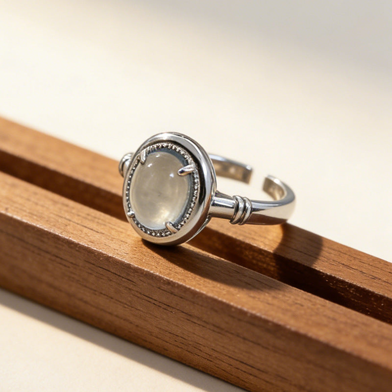 Women's Korean Niche Design Retro Ghost Style Simple Fashionable Inlaid Rings
