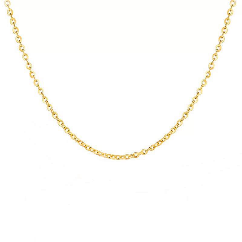 Plated Sterling Sier O-shaped Chain Ten Female Necklace