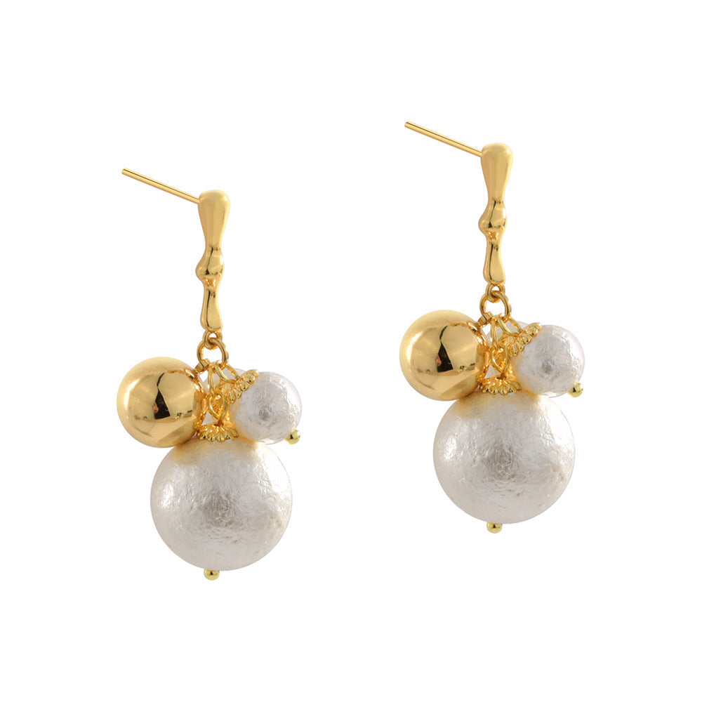 Wild Cotton Pearl Light Luxury High-grade Fashion Earrings