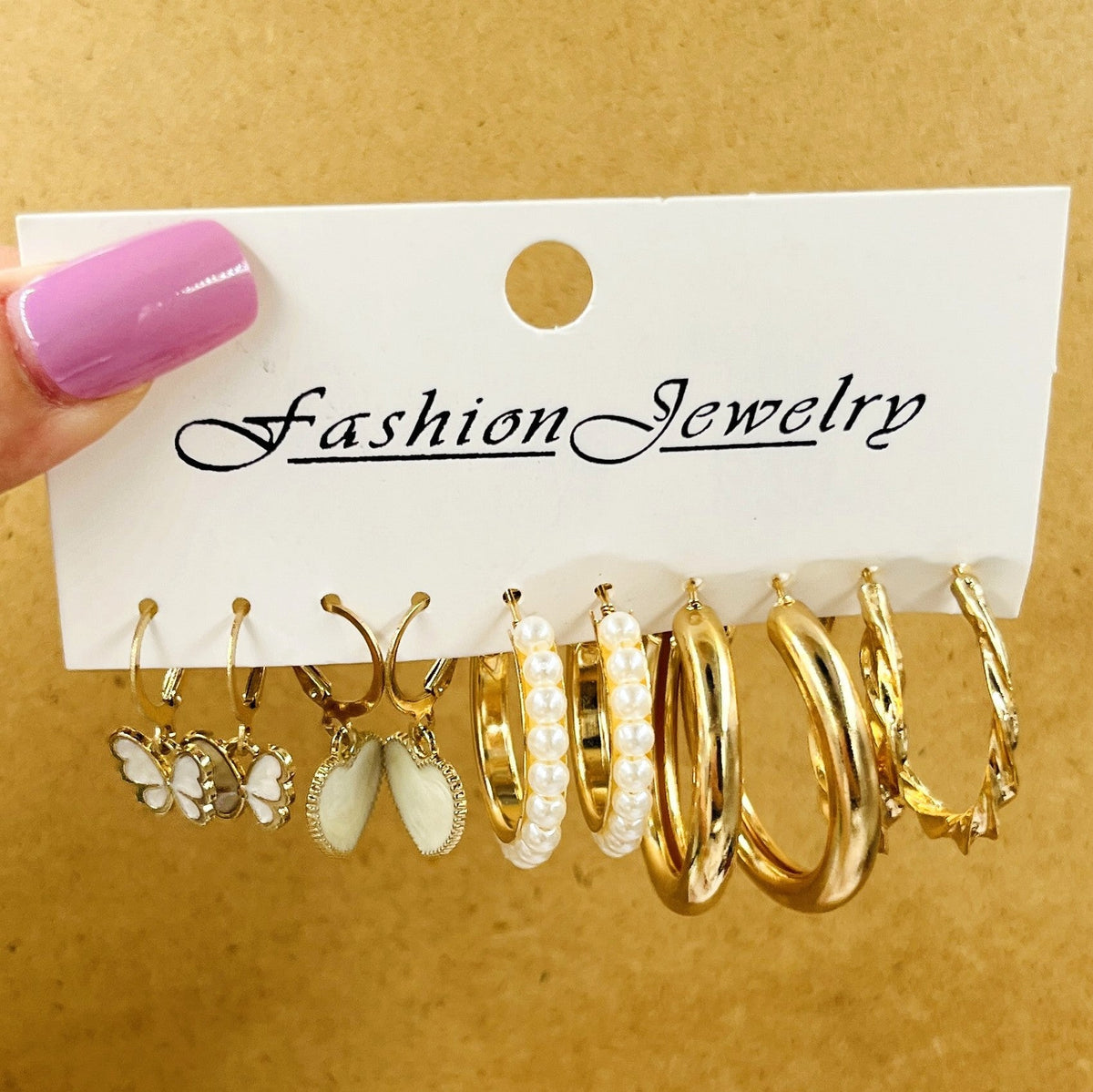 Women's French Retro Circle Pearl For Stud Earrings