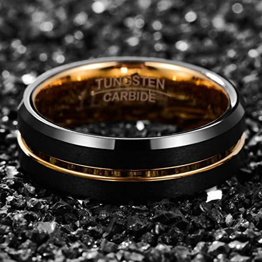 Men's Fashion Xi Groove Stainless Steel Source Ring