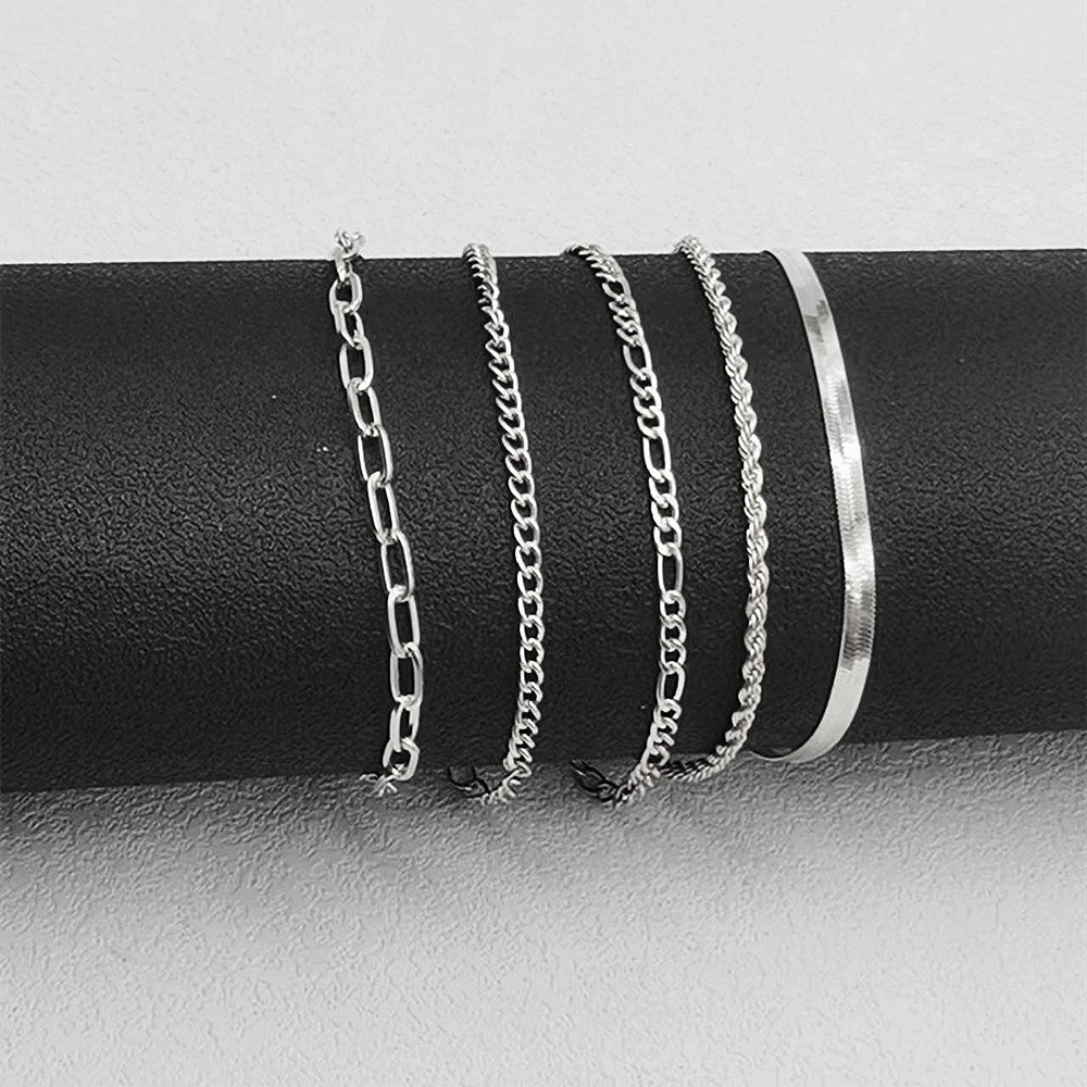 Women's Bohemian Minimalist Metal Figaro Chain Suit Bracelets