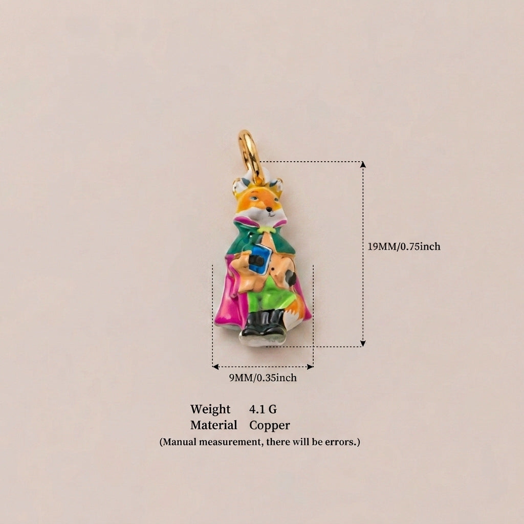 Cartoon Little Animal Piggy Chef Lion Teacher Pendant