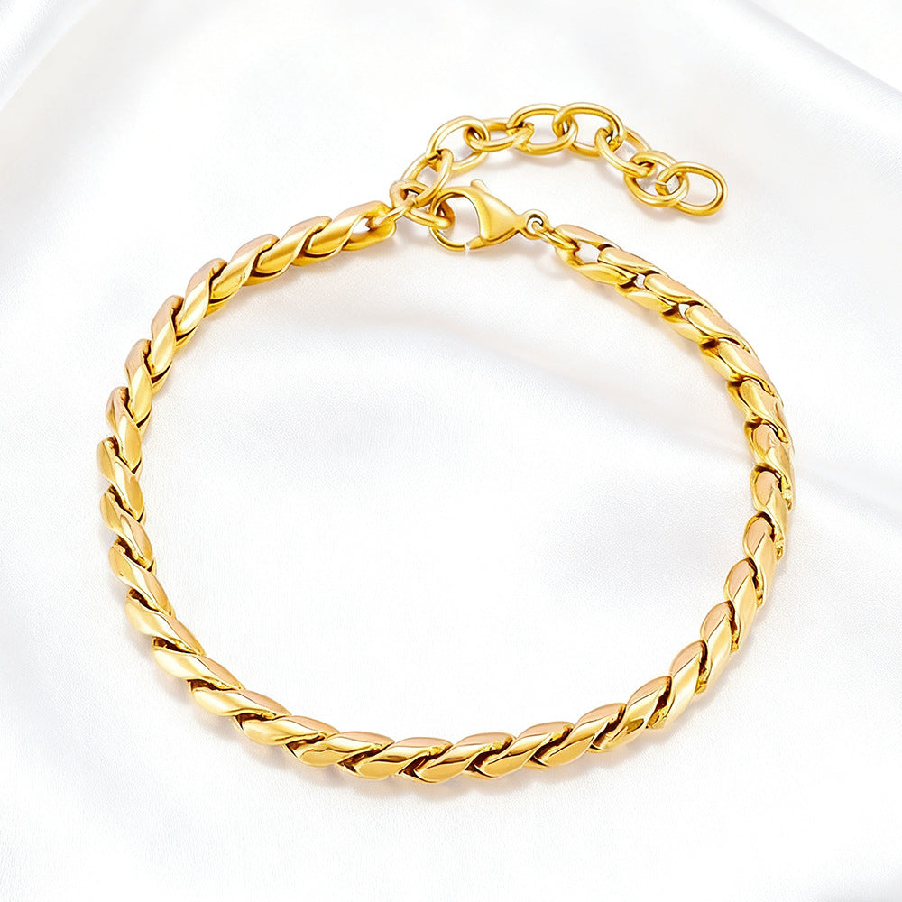 Manager Titanium Steel Dan Stainless Gold Female Bracelets