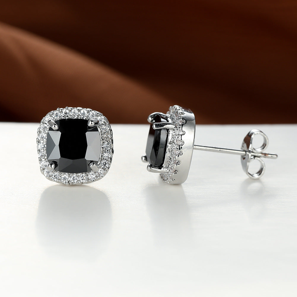 Korean Style Fashion Ear Clips Diamond Full Rhinestone Zircon Earrings