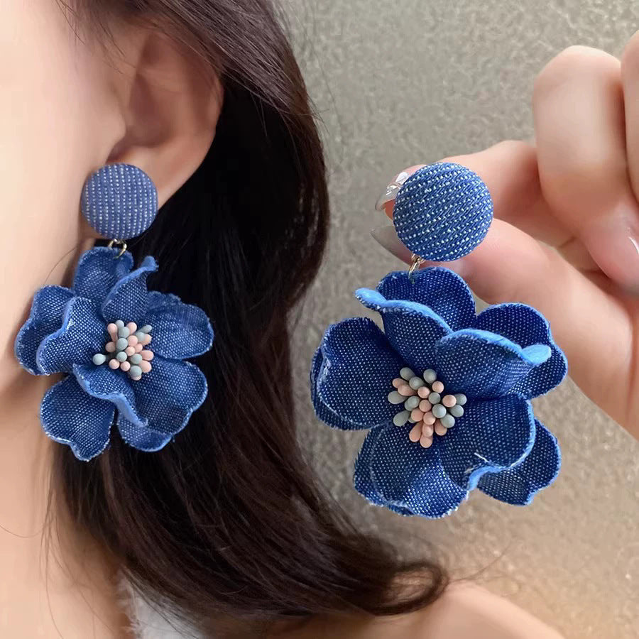 Flower Female Seaside Vacation Dopamine Fashion Temperament Earrings