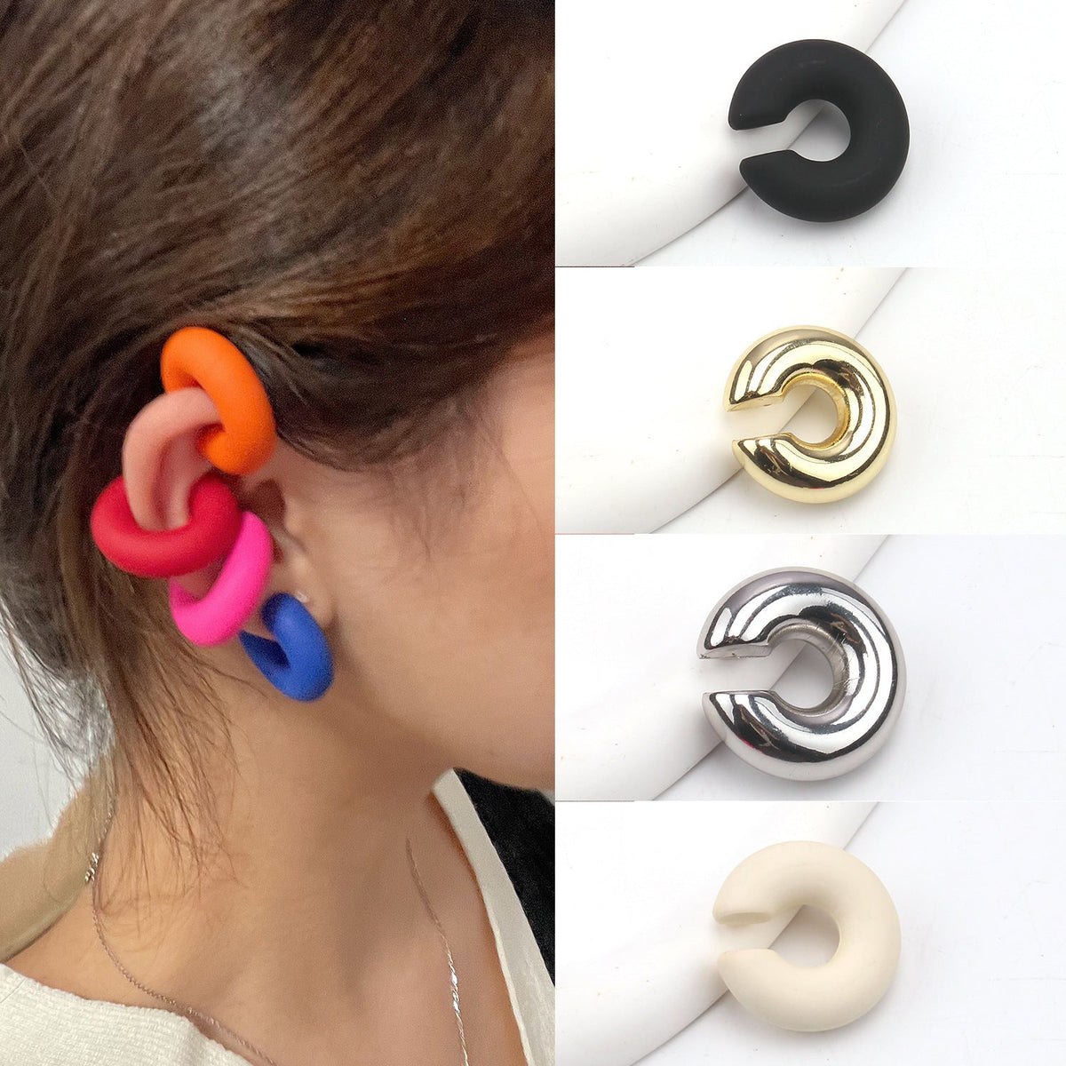 Trendy Matte Candy Color Popular Personalized Ear Clip