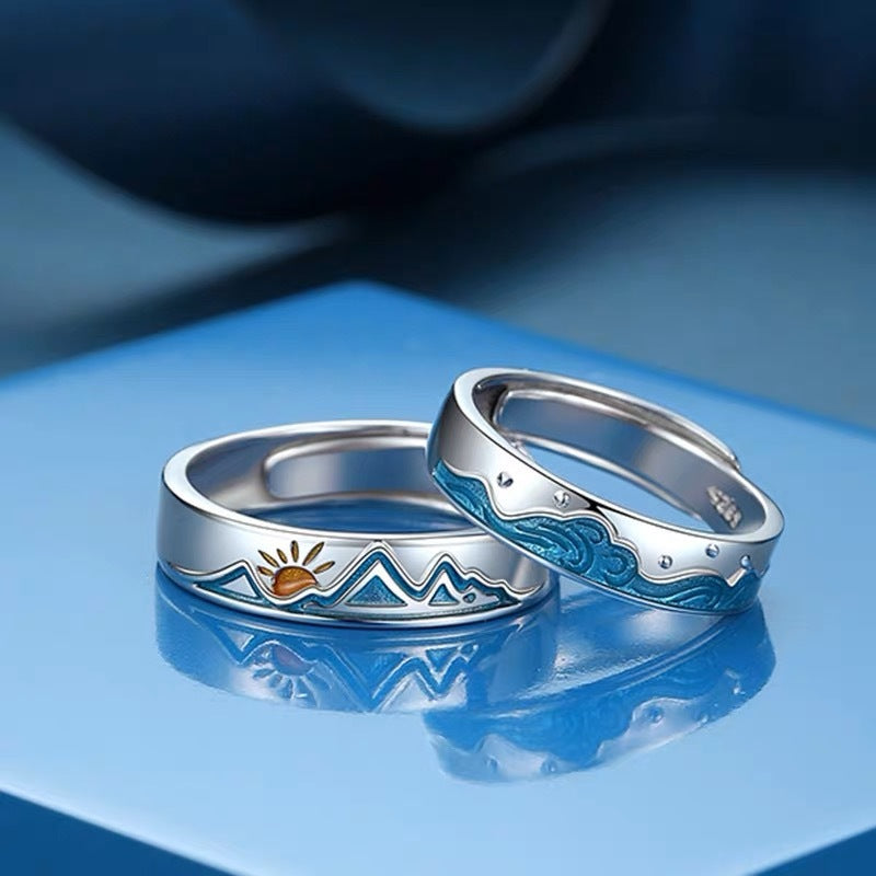 Epoxy Oath Of Love Wedding Valentine's Rings