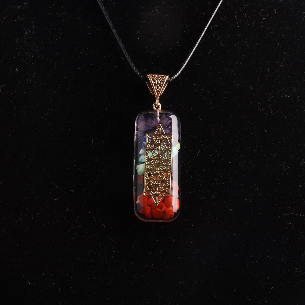 Beautiful Classy Natural Gravel Synthetic Crystal Pendant
