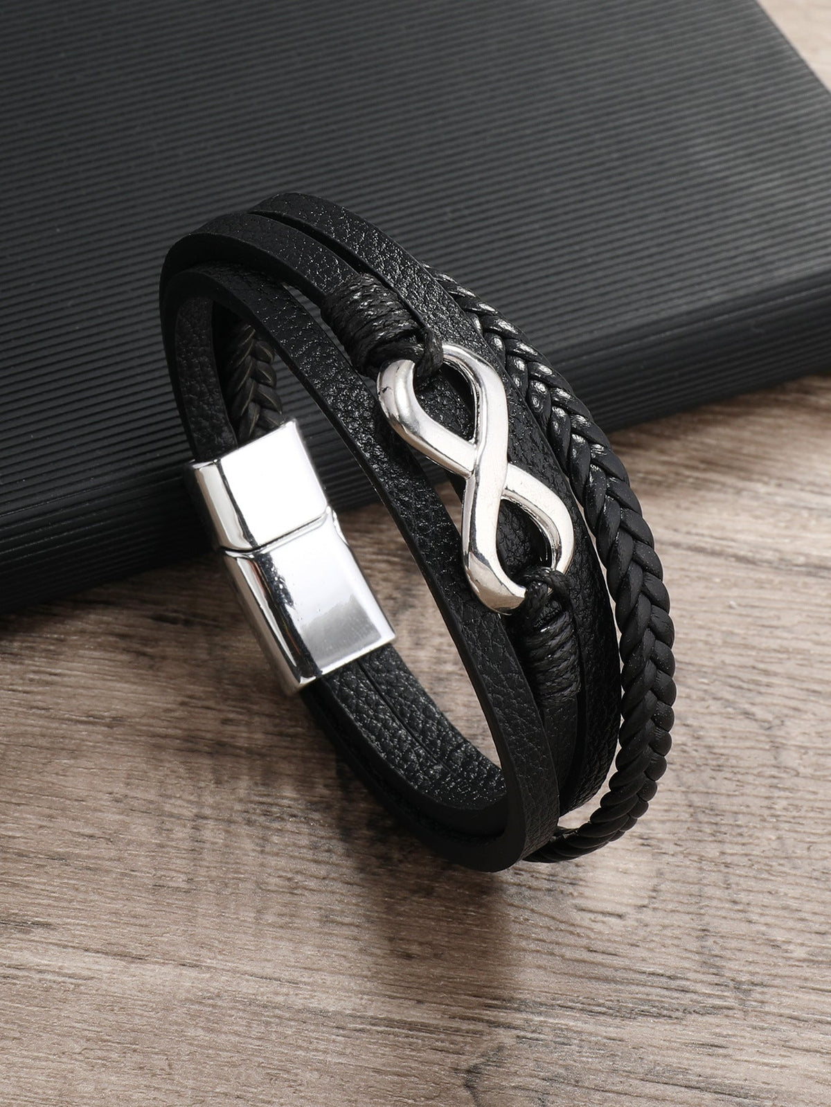 Comfortable Popular Men's Alloy Decorative Hand-woven Bracelets