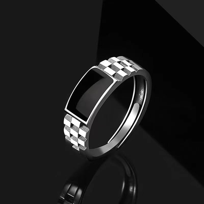Men's Light Luxury Minority High-grade Exquisite Cold Style Drip Glazed Rings