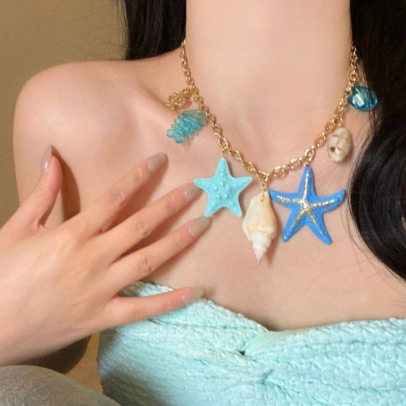 Women's Pearl Shell High-grade Light Luxury Minority Clavicle Necklace