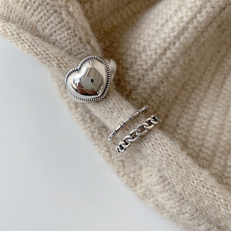 Chain Sier Female Index Finger Fashion Ring