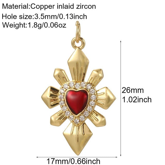 New Millennium Bohemian Heart-shaped Copper Universal Pendants