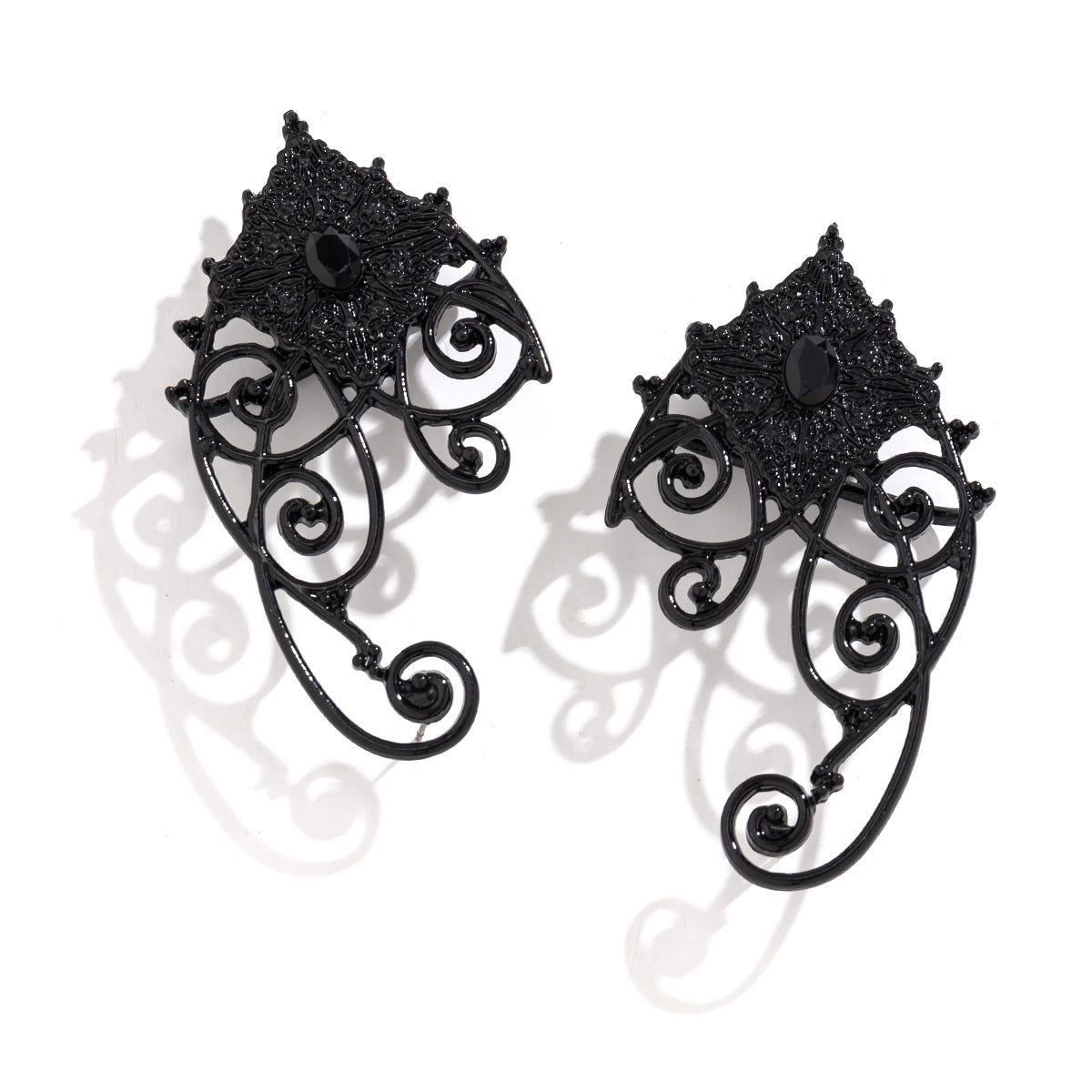 Design Personality Elf Outline Ear Retro Halloween Gothic Stud Earrings