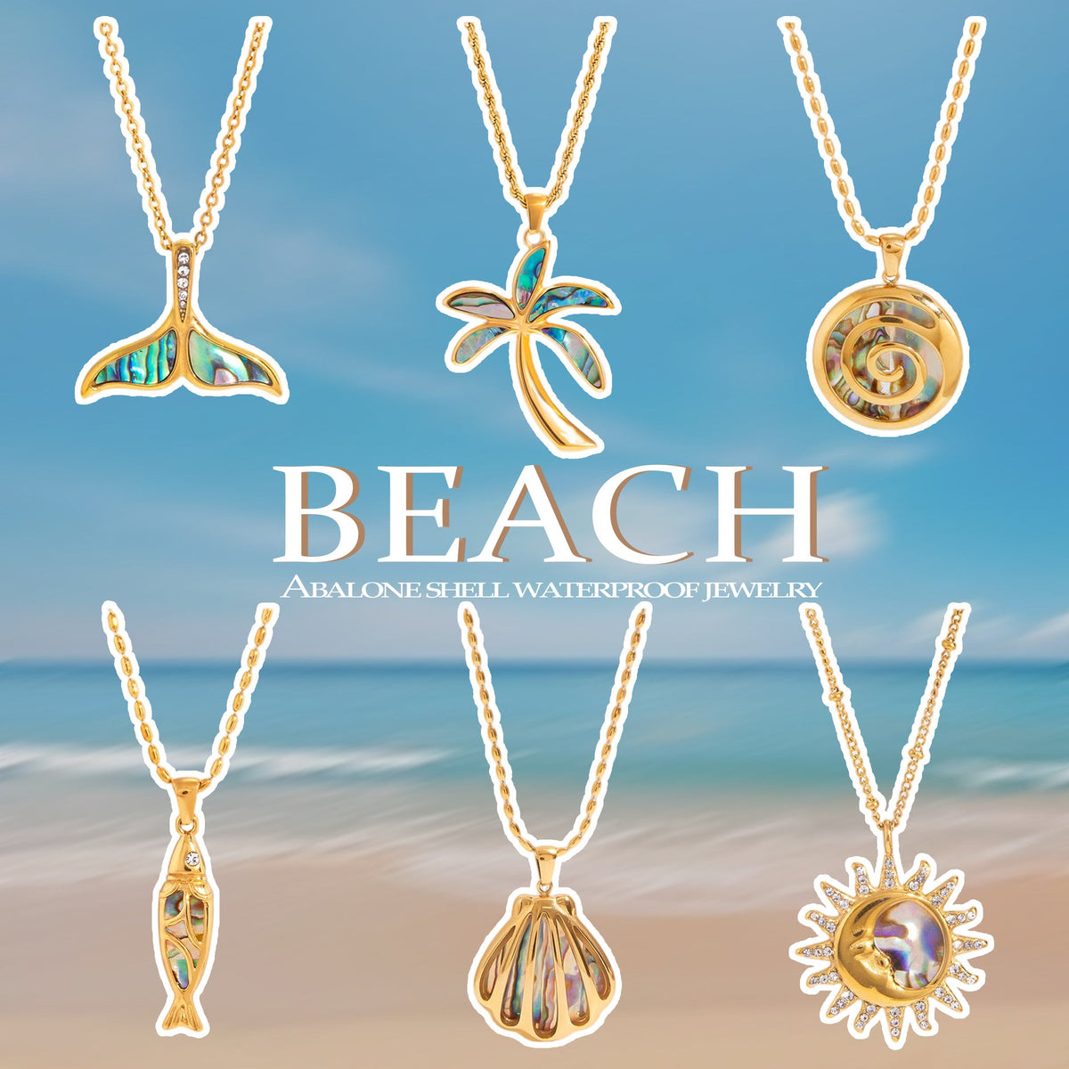 Titanium Steel Clavicle Chain Seaside Vacation Style Necklace