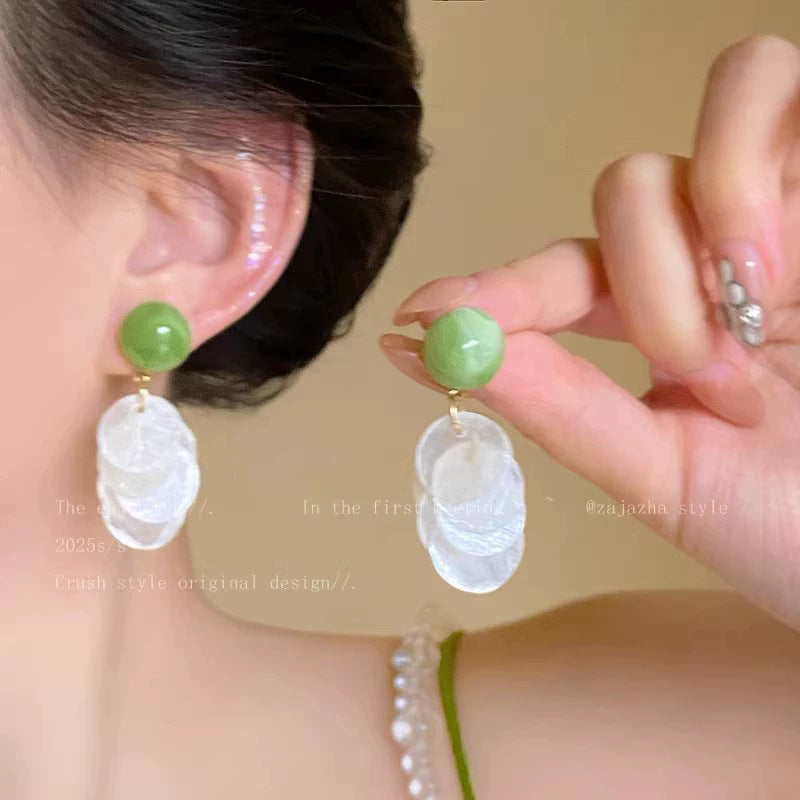 Flower Female Seaside Vacation Dopamine Fashion Temperament Earrings