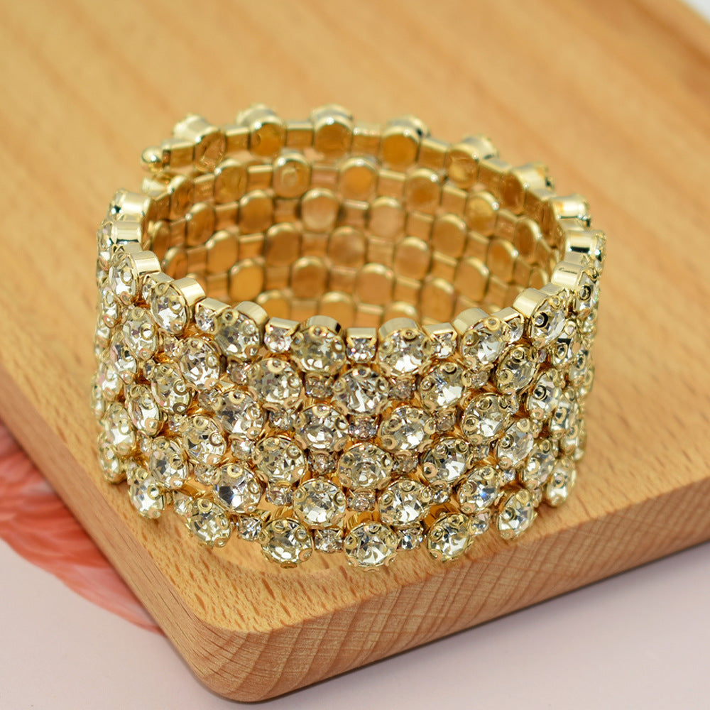 Pretty Exaggerated Personalized Temperament Female Row Bracelets