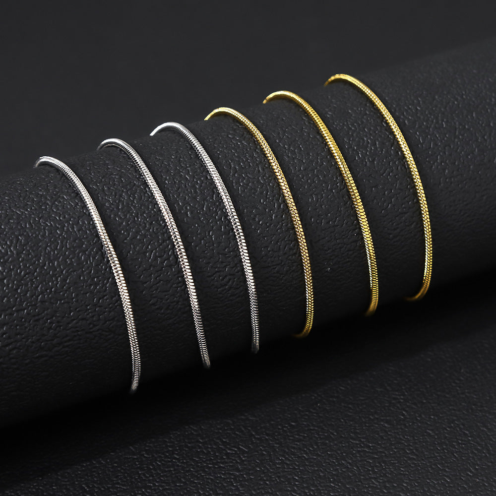 Women's & Men's Snake For Minimalist Hip Hop Unique No Color Fading Bone Bracelets