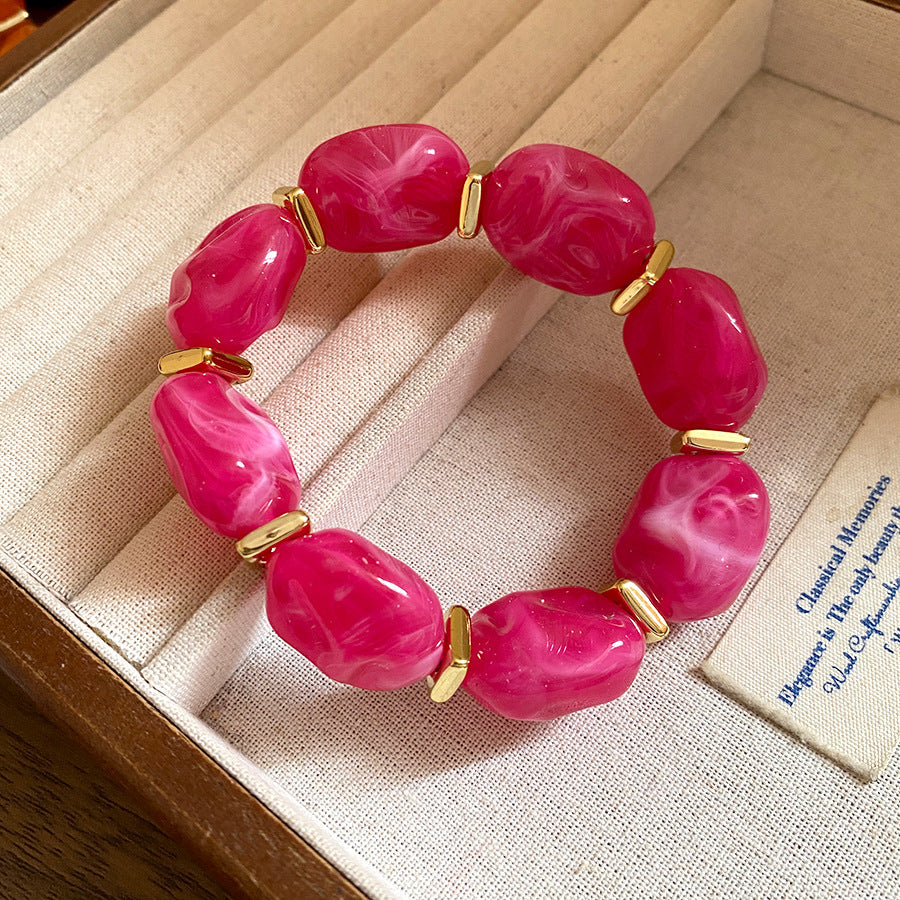 Acrylic Irregular Geometric Oval Exaggerated Personalized Bracelet