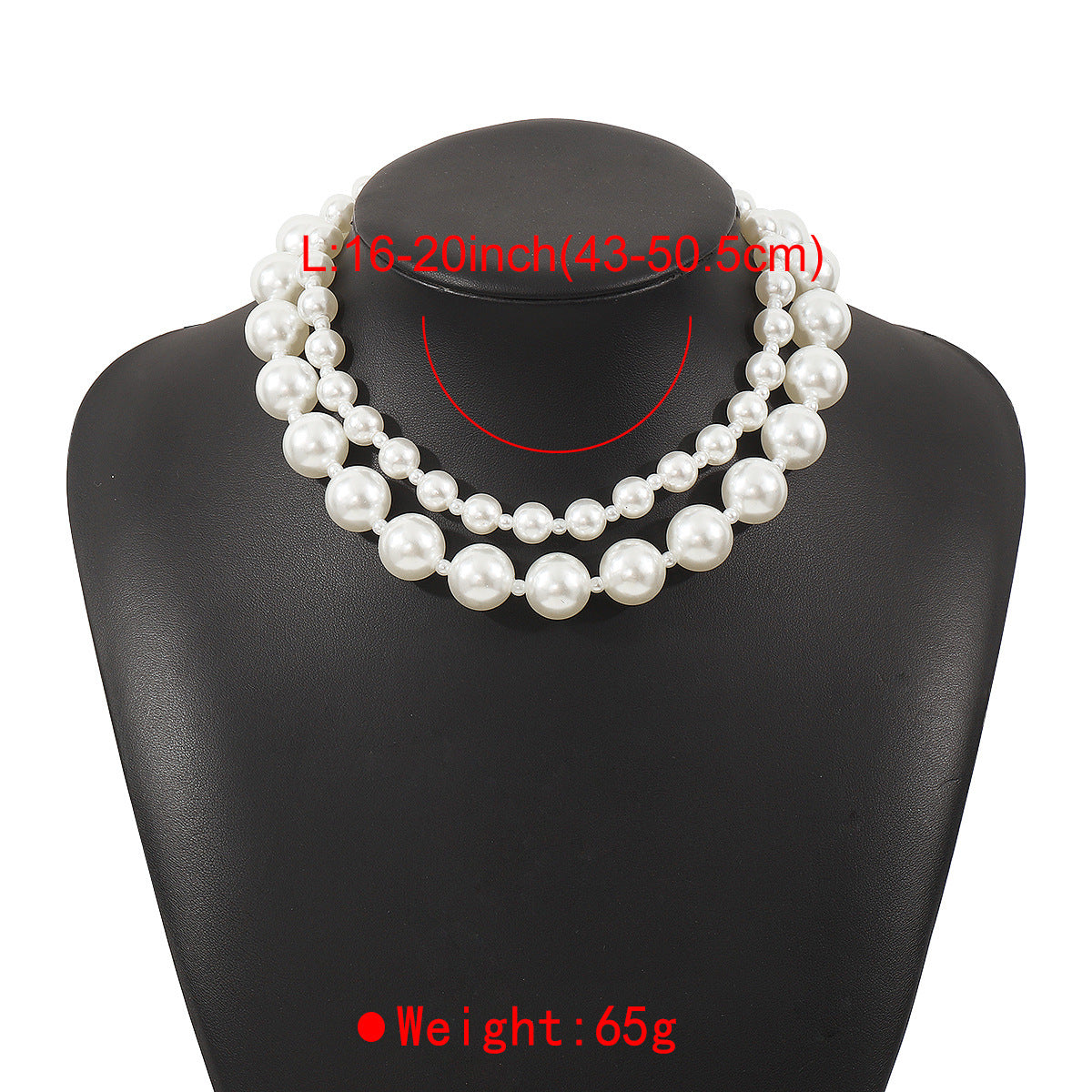 Women's Elegant Retro Fashion Exaggerated Pearl Geometric Necklaces