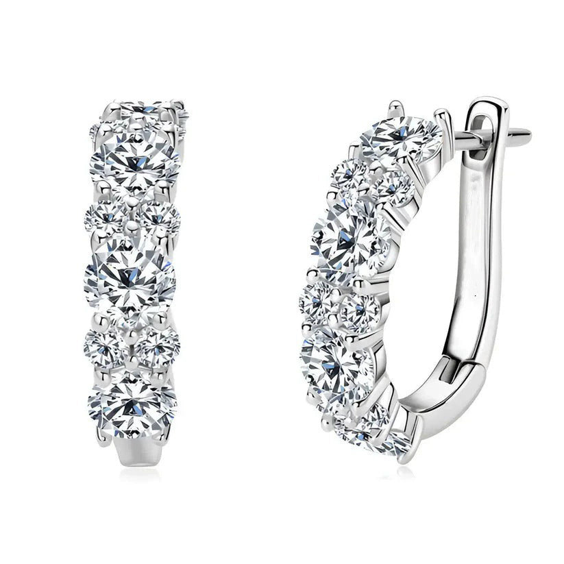 Zircon Horseshoe Word Ear Clip High-grade Light Luxury Full Earrings
