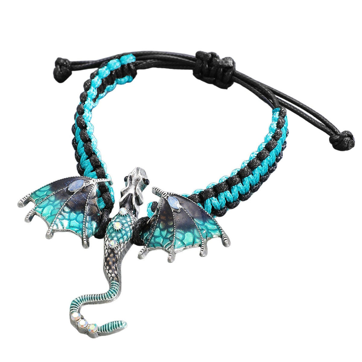 Men's Retro Colorful Oil Dragon Female Exaggerated Personalized Flying Necklaces