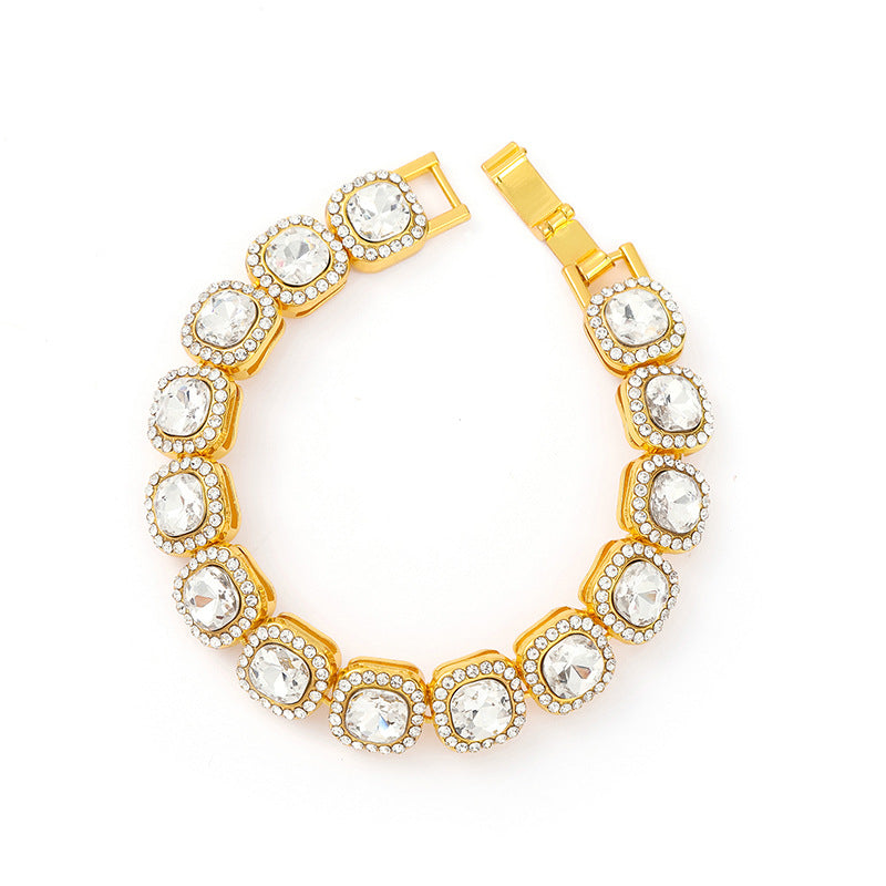 Women's & Men's Candy Diamond Alloy Cuban Link Chain Necklaces