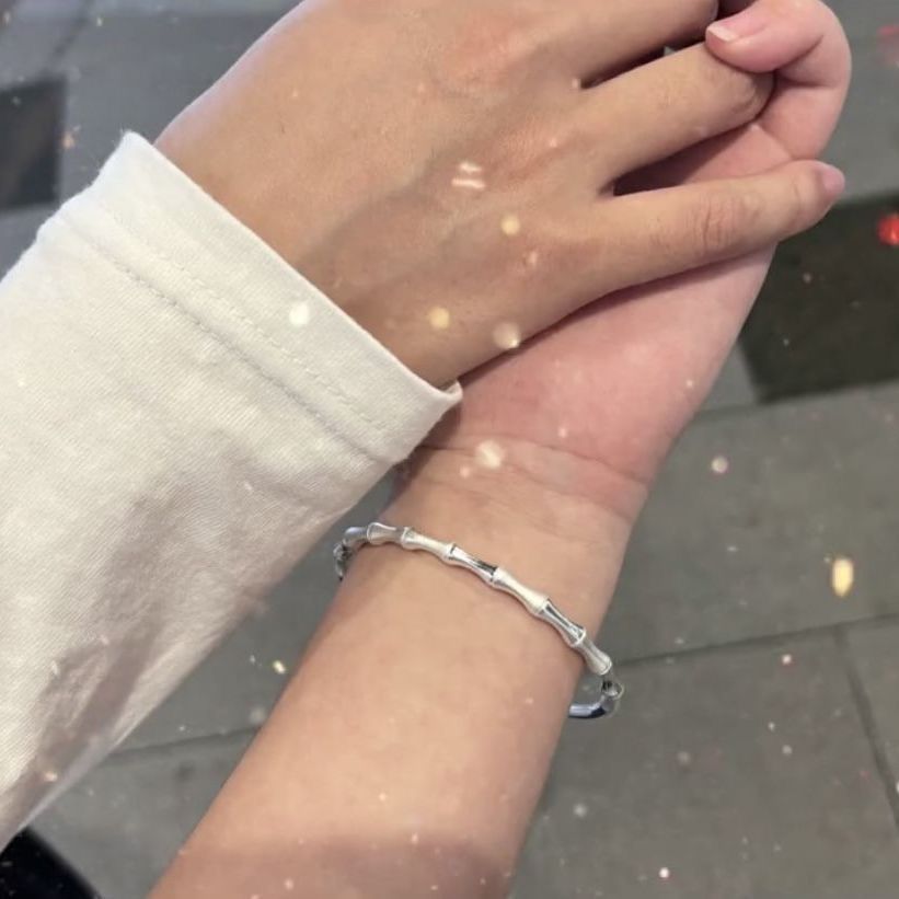 Glazed Surface Matte Bamboo Female Retro Bracelets