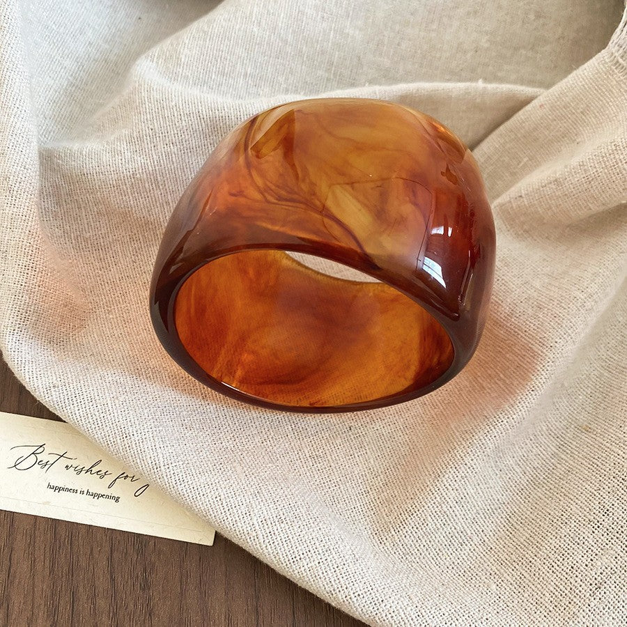 Acrylic Irregular Retro Unique Design Niche Simple Bracelet