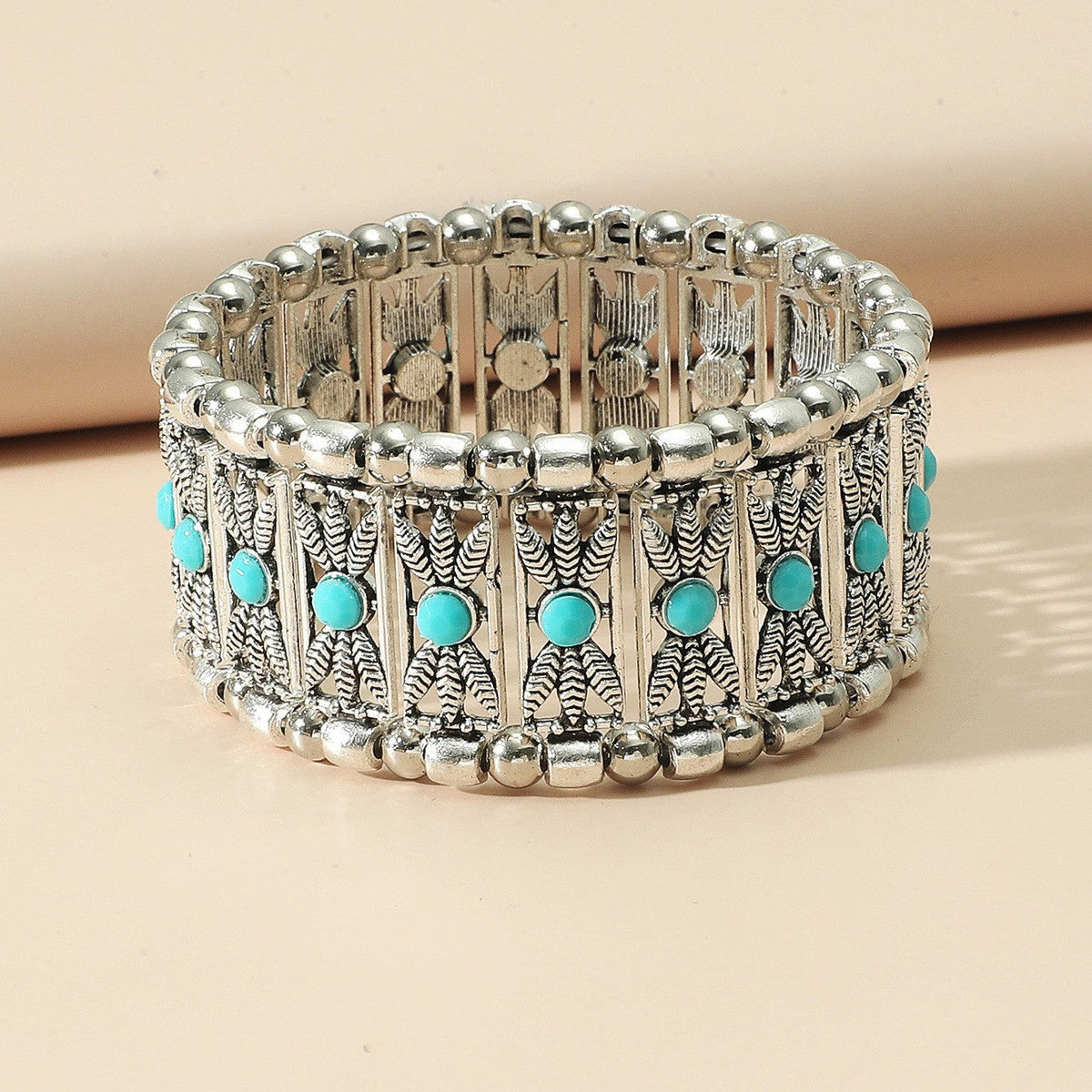 Style Personality Retro Alloy Turquoise Stretch Bracelets