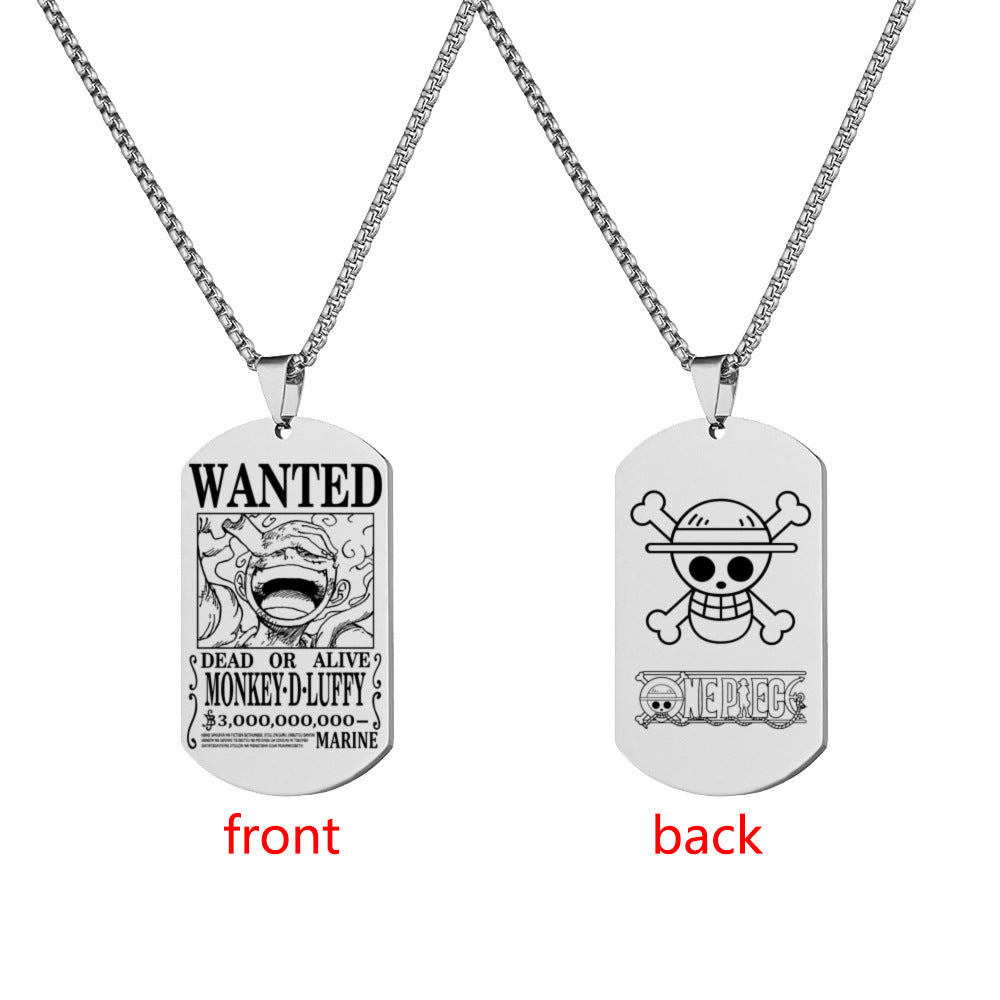 Wanted Order Dog Tag Lettering Sea King Necklaces