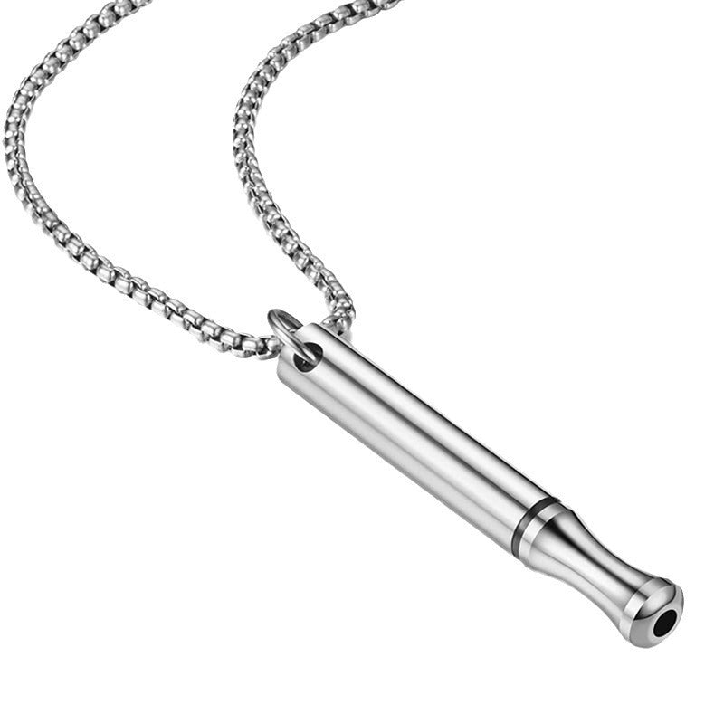 Stainless Steel Decompression Meditation Breathing Adjustment Tool Leisure Necklaces