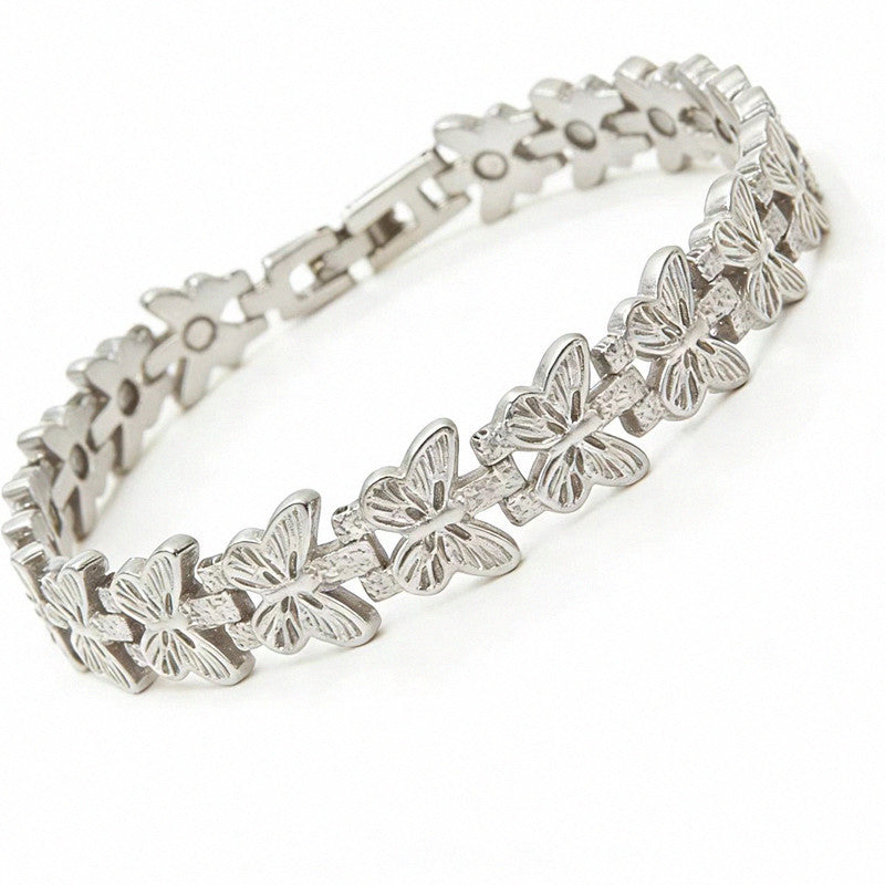 Women's Magnet Affordable Luxury Fashion Clover Alloy Diamond Single Bracelet
